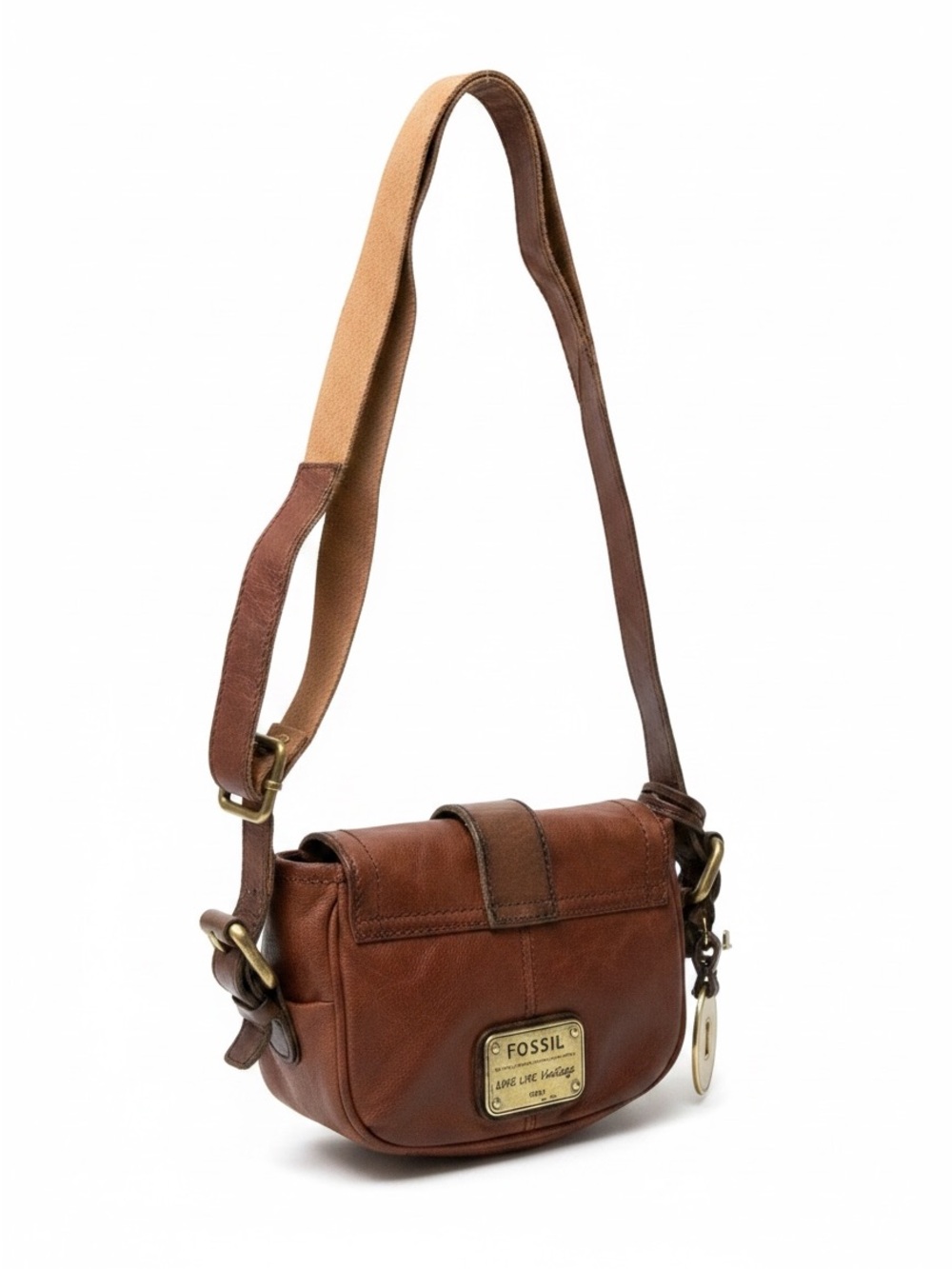 Fossil Emory Mini Crossbody saddle brown